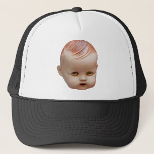 Creepy Doll's Head Trucker Hat