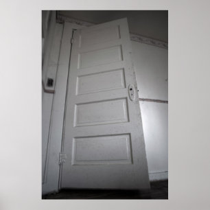 creepy door poster