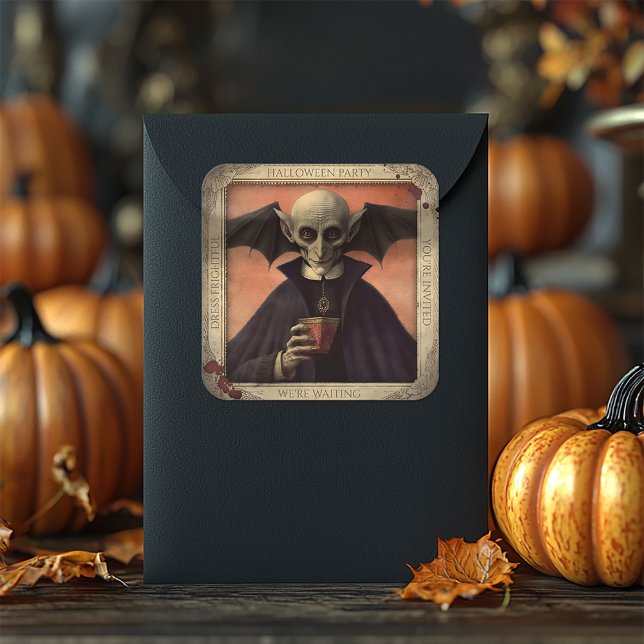 Creepy Dracula Vampire Halloween Sticker (Creator Uploaded)