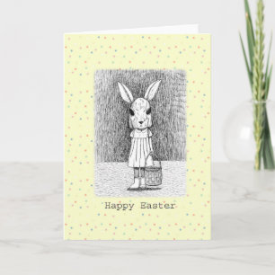 Creepy Easter Bunny Weird Dark Art Adult Easter Card