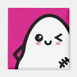 Creepy Egg Ghost - Halloween Magnet