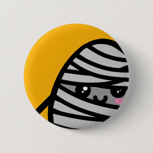 Creepy Egg Mummy - Halloween 6 Cm Round Badge