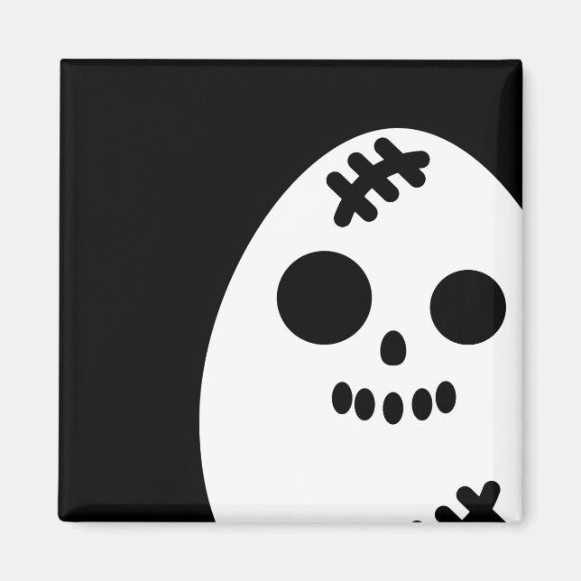 Creepy Egg Skull - Halloween Magnet (Front)