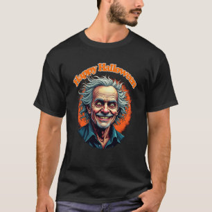 Creepy Evil Mad Scientist Old Man Halloween T-Shirt