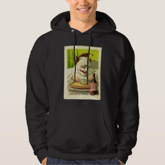 Creepy Evil Victorian Clown Christmas Greeting Hoodie