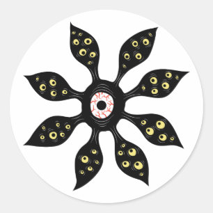 Creepy Eye Monster Weird Gothic Art Classic Round Sticker