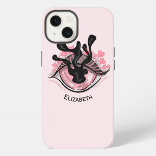 Creepy Eye Pink Cute Weird Goth Name iPhone 13 Case
