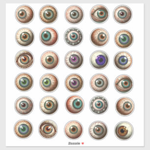 creepy eyeballs colour illustrations art
