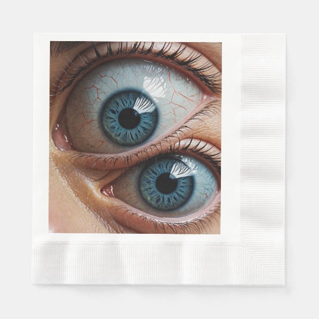 Creepy eyeballs napkin (Front)