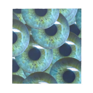 creepy eyeballs notepad