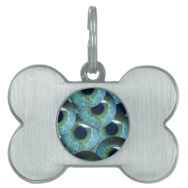 creepy eyeballs pet tag (Front)