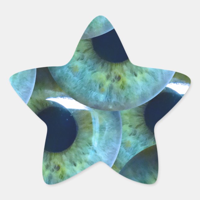 creepy eyeballs star sticker (Front)