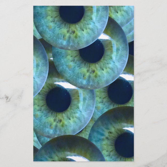 creepy eyeballs stationery (Front)