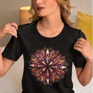Creepy Eyes Psychedelic Flower Trippy Art T-Shirt
