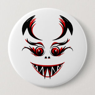 Creepy Face 10 Cm Round Badge