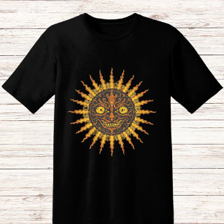 Creepy face smiling sun T-Shirt