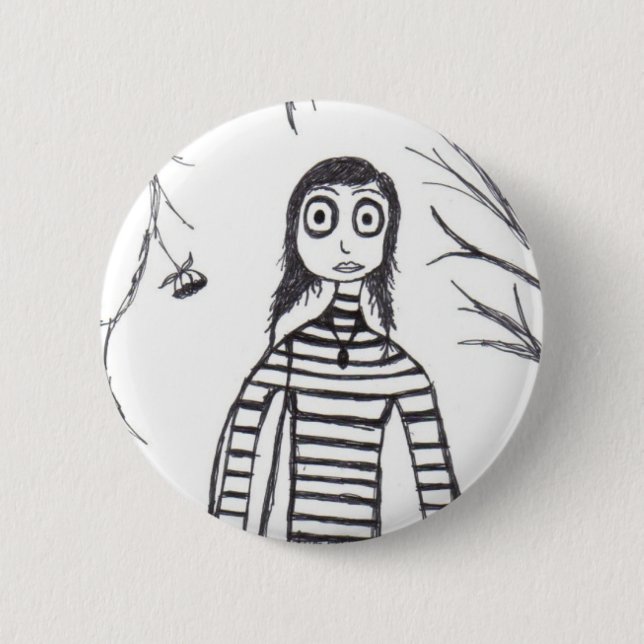creepy fall 6 cm round badge (Front)