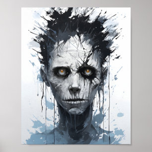 Creepy Fantasy Halloween Monster Zombie Poster