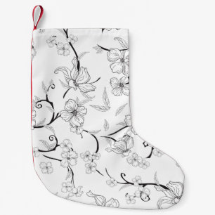 Creepy Flowers Pattern 7 Small Christmas Stocking