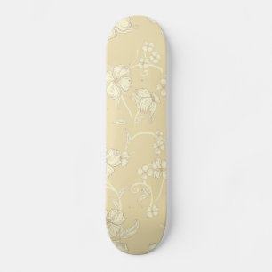 Creepy Flowers Pattern 8 Skateboard