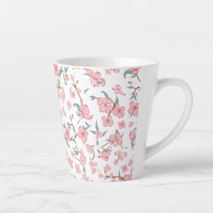 Creepy Flowers Pattern Latte Mug
