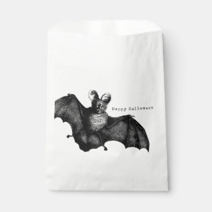 Creepy Flying Vintage Bat Halloween Party Favour Bag