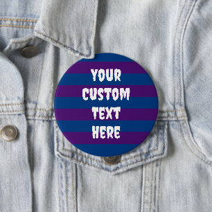 Creepy Font Personalised Pin-On Button