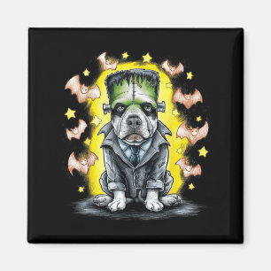 Creepy Frankenstein Monster Dog - Spooky Halloween Magnet