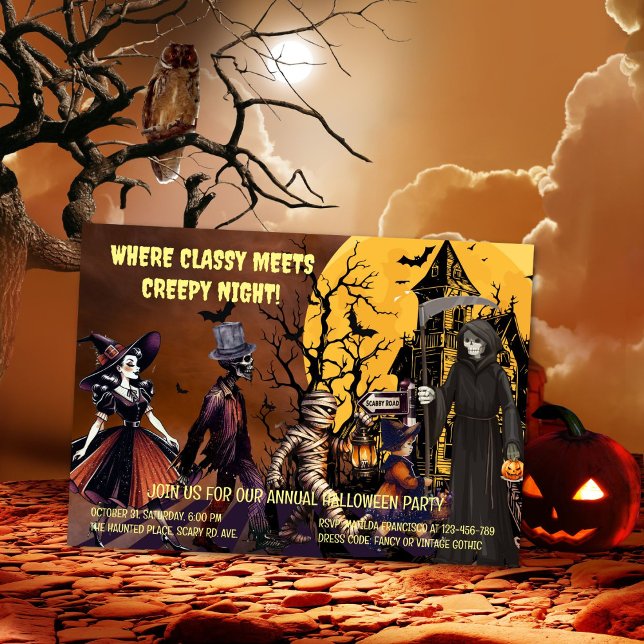 Creepy Fun Halloween Party Invitation (Creator Uploaded)