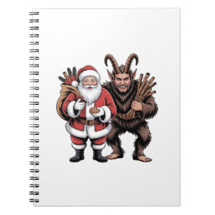 Creepy Funny Horror Santa Claus Krampus Christmas Notebook