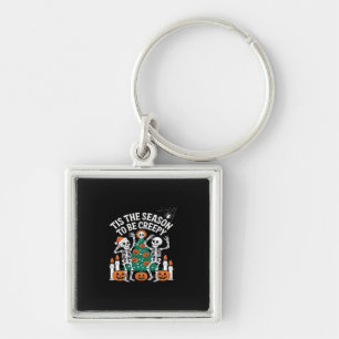 Creepy Funny Skeleton Halloween Spooky Key Ring