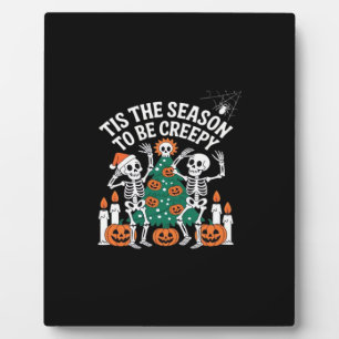 Creepy Funny Skeleton Halloween Spooky Plaque