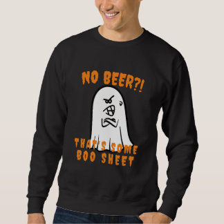 Creepy Ghost Beer Sweatshirt - Halloween Pun Hoodi