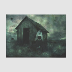 Creepy Ghost Bride Halloween Tissue Paper