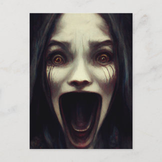 Creepy ghost Halloween 2022 Holiday Postcard