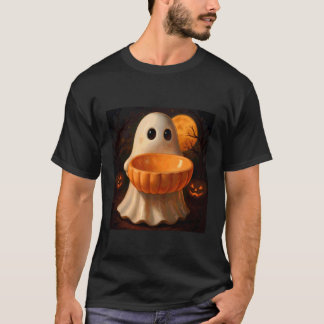 Creepy Ghost Pumpkin Halloween T-Shirt
