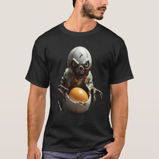 Creepy Ghoulish Egg Creature T-Shirt (Front)