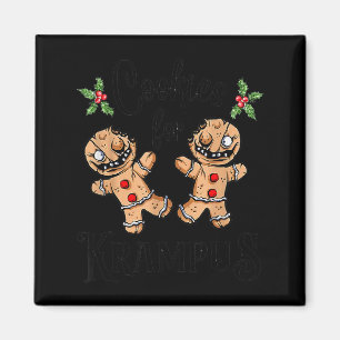 Creepy Gingerbread Cookies For Krampus Xmas Goth H Magnet