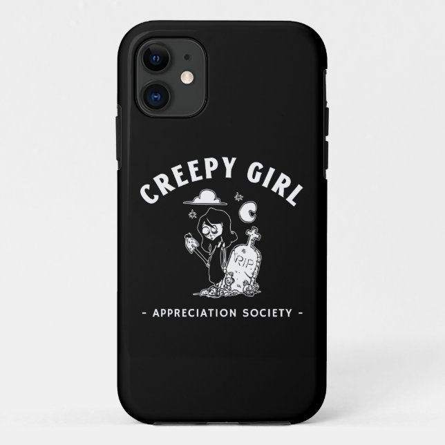 Creepy Girls Appreciation Society - Goth Girl Logo Case-Mate iPhone Case (Back)