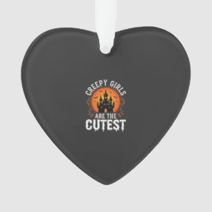 Creepy Girls Are The Cutest Gothic Halloween Desig Ornament