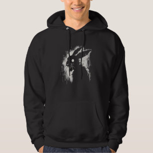 Creepy Goth Rabbit, Horror Bunny, Weirdcore Rabbit Hoodie
