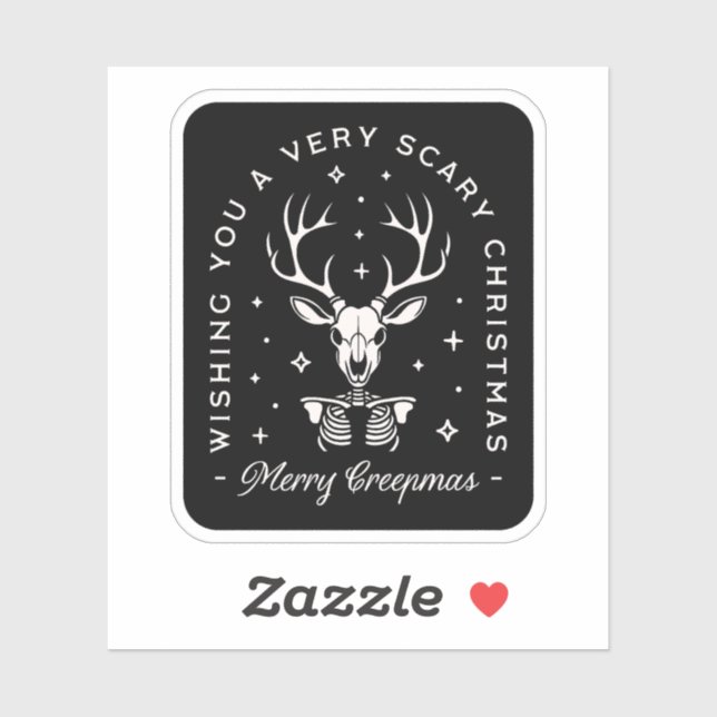 Creepy gothic Christmas reindeer skeleton (Sheet)