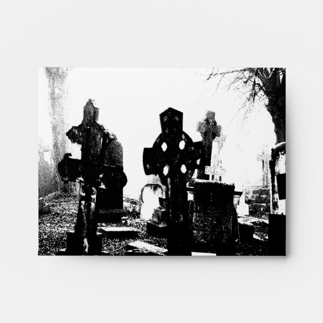 Creepy Gothic Graveyard Envelopes (Front)