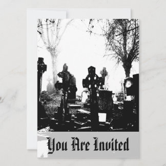 Creepy Gothic Graveyard Invitation