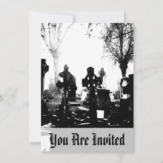 Creepy Gothic Graveyard Invitation