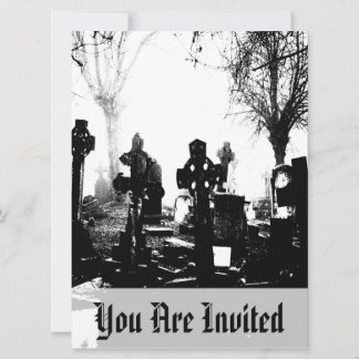 Creepy Gothic Graveyard Invitation