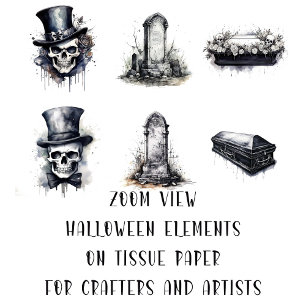 Creepy Gothic Halloween Elements Arts and Crafts  Tissue Paper