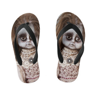Creepy Gothic Porcelain Doll Victorian Goth Kid's Thongs