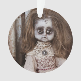 Creepy Gothic Porcelain Doll Victorian Goth Ornament