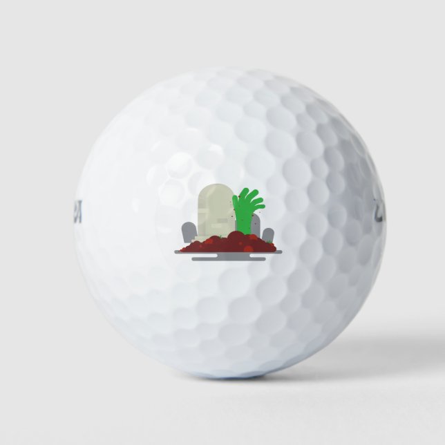 creepy grave zombie golf balls (Front)